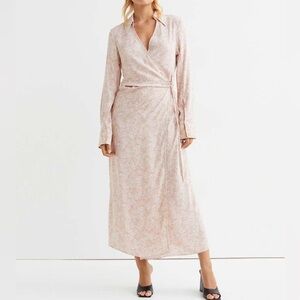 H&M Floral WRAP SHIRT DRESS NWT